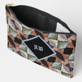 ボホシックパッチワーク数々のカラー アクセサリーポーチ (見開き)