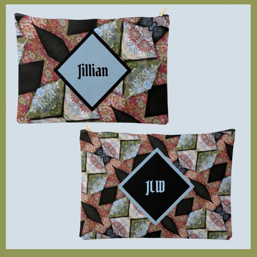 ボホシックパッチワーク数々のカラー アクセサリーポーチ