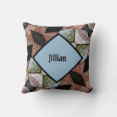 ボホシックパッチワーク数々のカラー クッション (裏面)