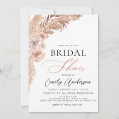 ボホシックパンパスグラスブライダルシャワー 招待状 (正面)