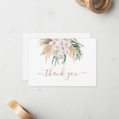 ボホシックパンパスグラス乾燥パーム感謝していユー ノートカード (正面/裏面インサイチュ)