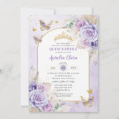 ボホシックパンパスパープル薄紫フローラキンセアニラ 招待状 (正面)