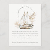 ボホシックパームセイボートシースケープ結婚ズ詳細 エンクロージャーカード (正面)