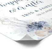 ボホシックビーチコースト結婚ウェルカム ポスター (角)