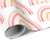 ボホシックピンクレインボーパターンラッピング紙 ラッピングペーパー (ロールコーナー)