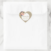 ボホシックピンク結婚式の引き出物 ハートシール (バッグ)