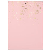 ボホシックピンク&アイボリーグリーンリーフローラビジネス クリップボード (裏面)