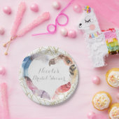 ボホシックフェザーハートパーソナライズされたパーティー ペーパープレート (パーティー)