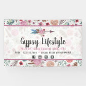 ボホシックフェザ素朴ーアローウォーターカラーボヘミアン 横断幕 (横)