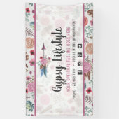 ボホシックフェザ素朴ーアローウォーターカラーボヘミアン 横断幕 (縦)