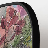 ボホシックフラワーガーデンウォーターカラー絵画ズ ピックルボールラケット (左詳細)