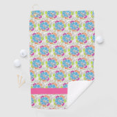 ボホシックフラワーレディーズパーソナライズされた ゴルフタオル (インサイチュ)