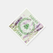 ボホシックフランスのなカントリーラベンダーヴィンテージ スタンダードカクテルナプキン (角)