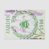 ボホシックフランスのなカントリーラベンダーヴィンテージ 薄葉紙 (正面)