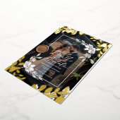 「ボホシックフローラアクリル結婚式招待状 箔招待状 (回転した状態)