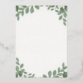 「ボホシックフローラアクリル結婚式招待状 箔招待状 (裏面)