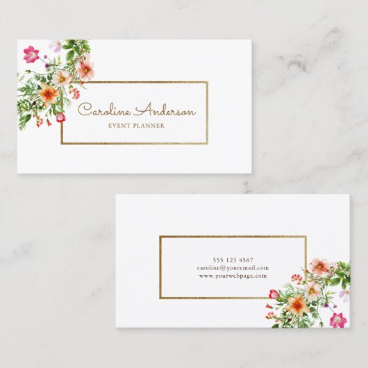 ボホシックフローライベントプランナー名刺 名刺 (正面/裏面)