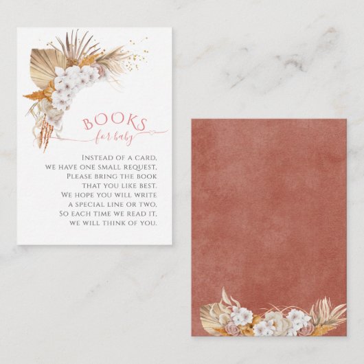 ボホシックフローラウォーターカラーブックスフォーベビー エンクロージャーカード (正面/裏面)