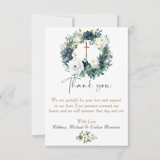 ボホシックフローラガールズバプテスマ サンキューカード (正面)