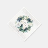 ボホシックフローラガールズバプテスマ スタンダードカクテルナプキン (角)