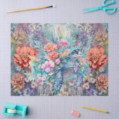 ボホシックフローラシータートルデクページティッシュペーパー 薄葉紙 (クラフト)