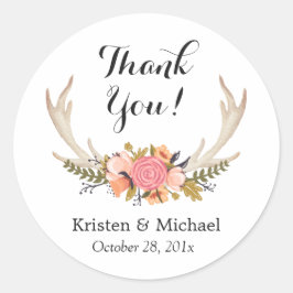 ボホシックフローラディアアントラーサンキュー ラウンドシール