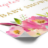 ボホシックフローラドリームキャッチャー赤ちゃんシャワー歓迎 ポスター (角)