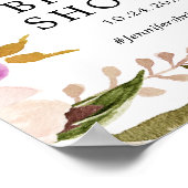 ボホシックフローラブライダルシャワーウェルカムポスター ポスター (角)