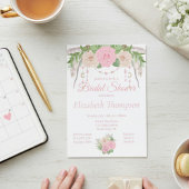 ボホシックフローラブライダルシャワー招待 招待状