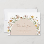 ボホシックフローラベビーシャワーサンキューカード カード (正面)