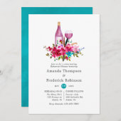 ボホシックフローラワインテイスティングリハーサルディナー 招待状 (正面/裏面)