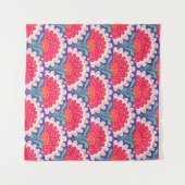 ボホシックフローラヴィンテージプリント。 タペストリー (正面(横))