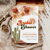 ボホシックフローラ素朴砂漠ブライダルシャワー 招待状