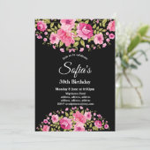 ボホシックフローラ誕生日パーティー 招待状 (スタンド正面)