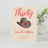 ボホシックフローラ30th Birthday 招待状 (スタンド正面)