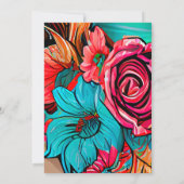 ボホシックフローラ30th Birthday 招待状 (裏面)