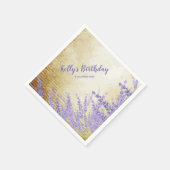 ボホシックフローラ，ラベンダー，カクテル紙ナプキンス スタンダードカクテルナプキン (角)