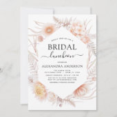 ボホシックブライダルシャワールンチョンダスティピンクデザート 招待状 (正面)