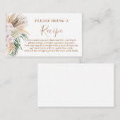 ボホシックブライダルシャワーレシピカードリクエスト エンクロージャーカード (正面/裏面)