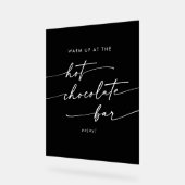 ボホシックブラック結婚ズホットチョコレートバー アクリルサイン (傾斜)