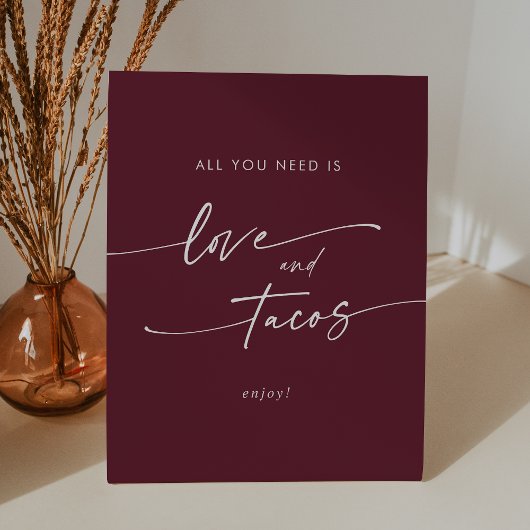 ボホシックブルガンディレッドラブタコバー結婚ズ 台座サイン