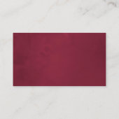 ボホシックブルゴーニュとネイビーフローラ結婚ズ プレイスカード (裏面)