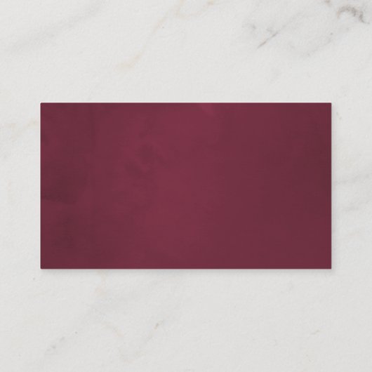 ボホシックブルゴーニュとネイビーフローラ結婚ズ プレイスカード (裏面)