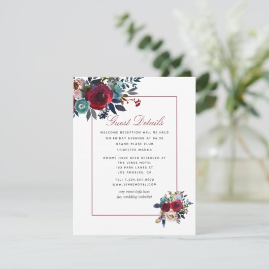 ボホシックブルゴーニュ&ネイビーオータム秋の結婚式 (スタンド正面)