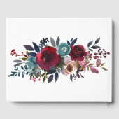 ボホシックブルゴーニュ&ネイビーオータム秋の結婚式 ゲストブック (裏面)