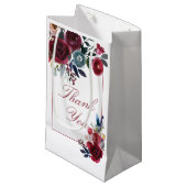 ボホシックブルゴーニュ&ネイビーオータム秋の結婚式 スモールペーパーバッグ (正面アングル)