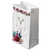 ボホシックブルゴーニュ&ネイビーオータム秋の結婚式 スモールペーパーバッグ (裏面アングル)