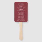 ボホシックブルゴーニュ&ネイビーオータム秋の結婚式 ハンドファン (裏面)