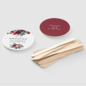 ボホシックブルゴーニュ&ネイビーオータム秋の結婚式 ハンドファン (組立なし)