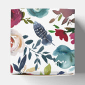 ボホシックブルゴーニュ&ネイビーオータム秋の結婚式 フェイバーボックス (上部)